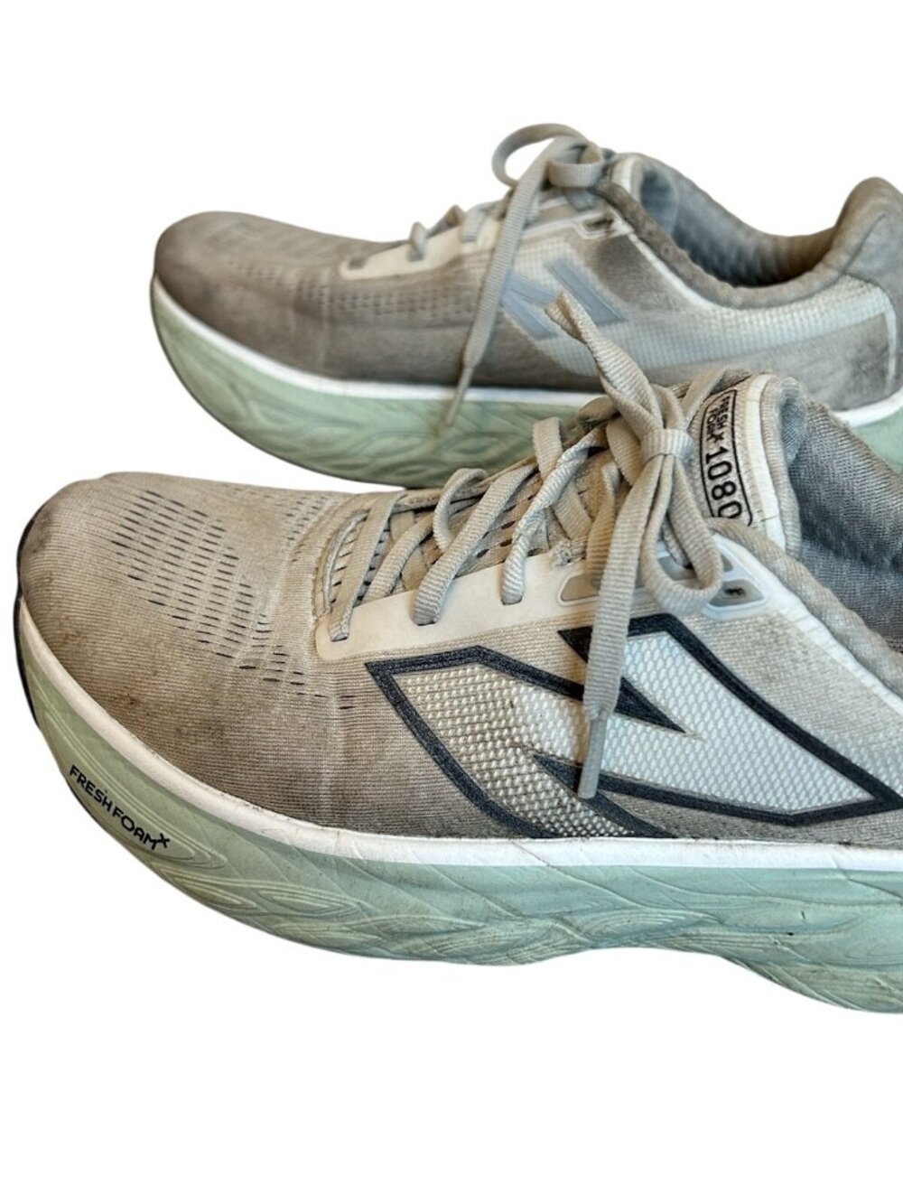 New Balance Fresh Foam 1080 Womens Size 9 Mint Running Shoes Used Sneakers Lace - Picture 12 of 16